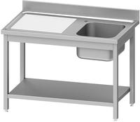 Diverso by Diamond WR-C1E1-4GS RVS spoeltafel ECO met 1 kuip en 1 links druipvlak, met onderblad