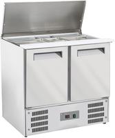 Diverso By Diamond Gekoelde Saladette met Deksel 2x GN 1/1 + 3x GN 1/6-150 mm + Reserve 2 Deuren GN 1/1 - WR-SAL6-S2