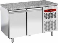 Diepvriestafel | Geforceerd | 2 deuren, EN=600x400 | Werkblad graniet | Monoblock | Diamond TP2B/HG-R2