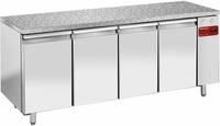 Diamond Koelwerkbank, gevent., 4 deuren EN 600x400 - Top in graniet (zonder groep) - TPS4N/HG