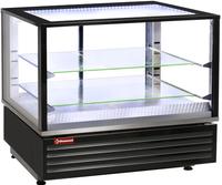 Diamond Warmte vitrine EN of GN, Geforceerd, 2 niveaus, ZWART | VHDP-B1