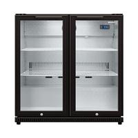 Backbar koeler - 2 deurs - zwart - deurslot - LED verlichting - ventitator - 0 – 10 ℃ - elektronische thermostaat - Husky C2-865-BK-NL-HU