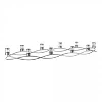 Lounge Candle Wave10 Rvs/glas, Emga 188015