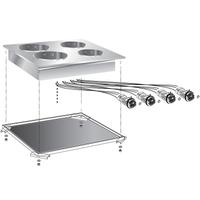 Gastro-Inox "drop-In" Elektrische Kookplaat, 60 Cm, 4 Plaats, Gastro-Inox 160.507