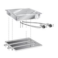 Gastro-Inox "drop-In" Bakplaat 60 Cm, Verchroomd Bakoppervlak, Met Aansluitblok, Gastro-Inox 160.536