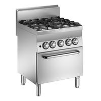 Mareno M1-600 Gasfornuis met 4 X 6Kw Branders en Gasoven, 70cm - C6FG7GP