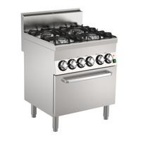 Mareno M1-600 Gasfornuis met 4 Branders en Elektrische Heteluchtoven, 70cm - C6FEV7G