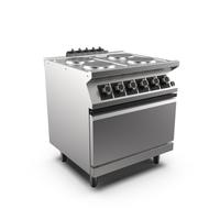 Mareno M1-700 Kooktoestel Met 4 Ronde Platen En Elektrische Oven GN 1/1 - 80cm -  171.134