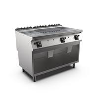 Mareno M1-900 Gasbakplaat Met 2/3 Gladde En 1/3 Geribbelde Verchroomde Plaat - 120cm -  191.232