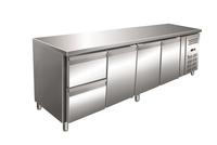 Gastro-Inox RVS GN Koelwerkbank met 3 Deuren en 2 Laden, Geforceerd Gekoeld - 202.243