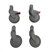 Gastro-Inox Wielenset, 2 met Rem & 2 Zonder Rem - 303.999