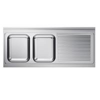 Spoeltafelwerkblad Bakken L Roestvast Staal AISI 304 1600x700x40mm - 305.365