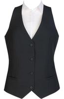 Damesgilet 4 knopen zwart M |  BB173-M