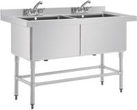 RVS Dubbele Diepe Spoelbak | Vogue | CF406