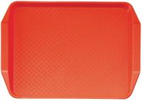 Cambro polypropyleen fastfood dienblad met handvatten rood 43x30cm | DE315