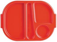 Kristallon dienbladen met vakken 32,2 x 23,6cm rood | DL126