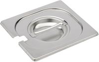 Gastro M RVS gastronorm deksel GN1/6 met lepeluitsparing |  DR493