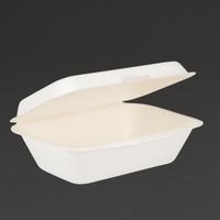 Fiesta Green composteerbare bagasse hamburgerbakjes 14,9cm | DW248
