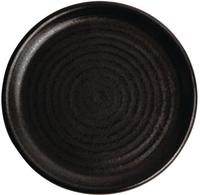 Olympia Canvas ronde borden met smalle rand zwart 18cm | FA316