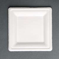 Fiesta Green Composteerbare Bagasse Borden Vierkant (50 Stuks), Fiesta Green FC520