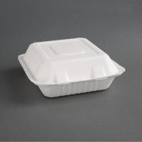 Fiesta Green Composteerbare Bagasse Voedseldozen 3 Compartimenten (200 Stuks), Fiesta Green FC526