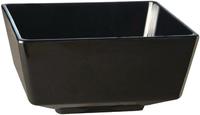 Vierkante melamine kom Float 19cm zwart | GF097