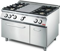Gastro M platen fornuis 4 branders en gasoven 70/120 TPPCFG | GL936