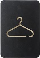 Europel Pictogram Bord Garderobe Zwart - HU470