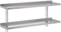 Gastro M HZ751 Gastro-M complete wandplankenset 2 niveaus 100x40cm - volledige montageset (excl. schroeven)