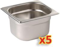 Vogue set GN 1/6 bakken (5 stuks)