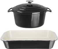 Vogue 2-Delige Gietijzeren Braadpan En Ovenschaal Set - Vogue SA619