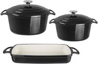 Vogue 3-Delige Set Braadpannen En Ovenschaal - Vogue SA620