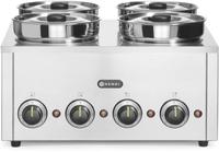 Hendi Thermosysteem 4, Bain Marie, 16 Liter, 220-240V, 800W, 506x509x(H)298mm - 201466