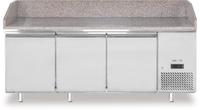 Arktic 220252 Pizzakoelwerkbank met granieten werkblad, 3-deurs, , 375L, graniet, 230V/400W, 2010x800x(H)875mm