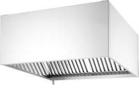 HENDI 220993 Wandgemonteerde afzuigkap - bevestigd met bouten, , zonder verlichting, 1205x1000x(H)450mm