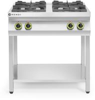 Gasfornuis Kitchen Line 4-Pits Open Standaard, HENDI, Kitchen Line, 19kW, 800x700x(H)900mm - 227589