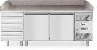 Arktic Pizzawerkbank met 2 deuren en 7 lades 280L | 232842