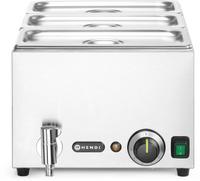 Ranger Set: Bain-Marie met Afvoerkraan + 3x GN 1/3 en Deksel, HENDI, GN 1/1, 230V/1000W, 604x332x(H)242mm - 238868