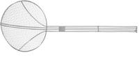 Hendi Frituurschep rvs 200x510 mm met versterkte draadgreep | diameter 20cm | 640609