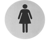 Hendi Deurschild rvs Dames 75 mm | 663615