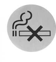 Hendi Deurschild rvs Niet Roken zwart 75 mm | 663639