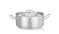 Kookpan Laag - met Deksel - HENDI - Profi Line - 2,8 Liter - Diameter 20 cm - Hoogte 9 cm - 830208