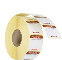 HENDI 850619 Voedselveiligheidsstickers, multifunctioneel, eenvoudig verwijderbaar , , Donderdag, Bruin, 1000 st., 25x25mm