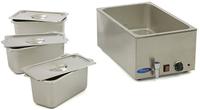 Maxima Bain Marie - met Tapkraan - incl. 3x 1/3 GN-Set - Elektrisch - 09300011