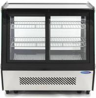 Maxima Gebaksvitrine - 125 L - 71 cm - Schuifdeuren voor en Achter - 09400847