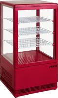 SARO Mini Koelvitrine 70 Liter Model SC 70 Rood - SC 70 ROOD