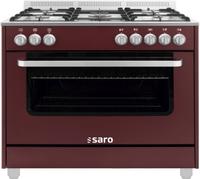 SARO Multifunctioneel Gasfornuis met Elektrische Oven Model TS95C61LVI Bordeaux - TS95C61LVI BORDEAUX