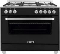 SARO Multifunctioneel Gasfornuis met Elektrische Oven Model TS95C61LNE Zwart - TS95C61LNE ZWART