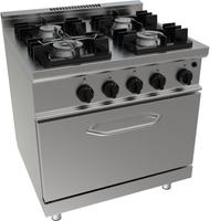 SARO Gasfornuis met Gasbakoven Model E7/KUPG4LO