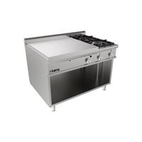 SARO Doorkookplaat Kachel Open Onderbouw + 2 Branders LQ Model LQ / TPG6BA
